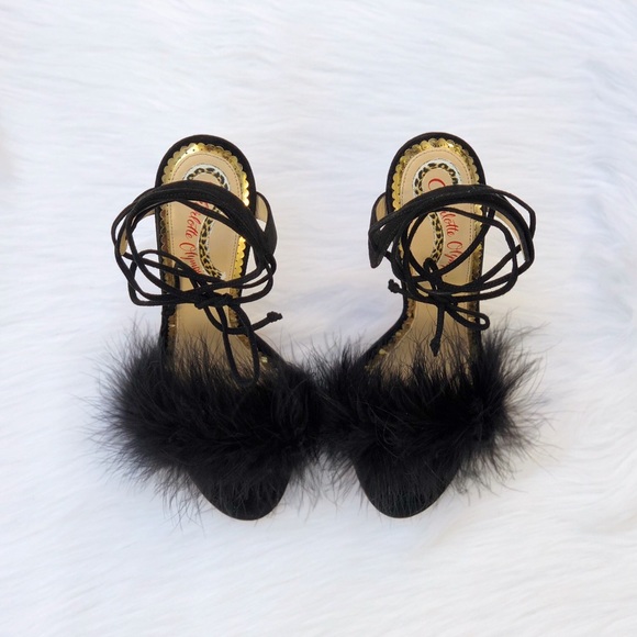 Charlotte Olympia Salsa 110mm Feather Suede sandal - Picture 6 of 12
